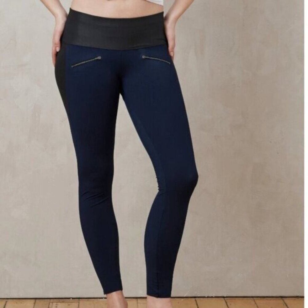 Aday Throw and Roll Navy UPF 50+ Women's Zippered Leggings